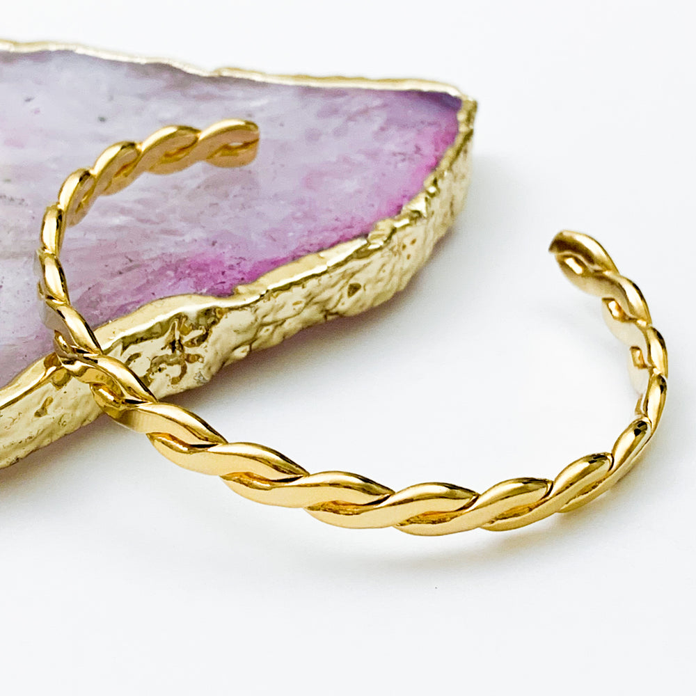 Dominique Gold Cuff Bracelet